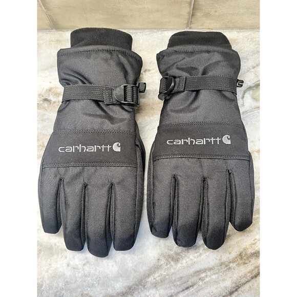 Carhartt Gloves Men Small Black Ski Snow Work WP Insulated Waterproof Glove A511 - Picture 1 of 6